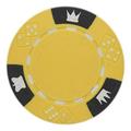 Brybelly Crown & Dice Poker Chip Heavyweight 14-Gram Clay Composite - Pack of 50 (Yellow)