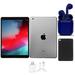 Open Box | Apple iPad Air | 128GB | Space Gray | Wi-Fi Only | Bundle: USA Essentials Bluetooth/Wireless Airbuds Case Charger By Certified 2 Day Express