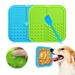 Lick Mat for Dogs 2 Pc Slow Feeder Dog Bowls with Suction Cups Spatula Zivmin Silicone Dog Lick Mat for Boredom Reducer Perfect for Bathing Grooming Blue Green