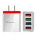 1 Pack 4 Ports USB Fast 3.0 Wall Charger Adapter Fast USB Charging Block Compatible for Samsung Galaxy iPhone Pad Tablet and More Red