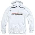 Pet Sematary Logo Adult Pullover Hoodie Sweatshirt White