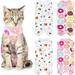 2 Pieces Kitten Cat Recovery Suit Soft Breathable Kitten Recovery Shirt Prevent Licking Skin Abdomen Recovery Collar Alternative for Cats Dogs Kitten (Donuts+Football) S