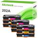 A Aztech 9-Pack Compatible for HP 202A CF501A CF502A CF503A Toner Cartridge to use with HP Color LaserJet Pro M254dw M254nw MFP M281fdw M281cdw M281fdn Printer (3*Cyan 3*Magenta 3*Yellow)