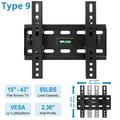 iMounTEK TV Wall Mount TV Wall Holder Bracket Support 15-43 inch Flat TV Max Hole Distance 200x200mm Hold Up To 55lbsÂ±15Â°Tilt