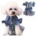 Balems Pet Dog Clothes Dog Denim Dress Jeans Skirt Small Dog Dress Puppy Clothes