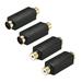 RCA Female to S-Video 4 Terminal Female Connector Stereo Audio Video Cable Adapter Coupler Black 4 Pcs
