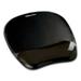 Fellowes Gel Crystals Mouse Pad with Wrist Rest 7.87 x 9.18 Black Each