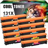 Cool Toner 10-Pack Compatible Toner for HP 131X CF210X CF211X CF212X CF213X for Laserjet Pro 200 Color MFP M276nw M251nw M251n M276n Replacement Printer Ink Black Cyan Magenta Yellow