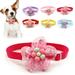 Pet Floral Collar Necklace Pet Cat Collar Cute Cat Sweet Net Yarn Adjustable Flower Collar for Cats Small Dogs Puppy