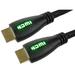 PRO SIGNAL High Speed HDMI Lead Male to Male Green LED Display Braided 2m Black