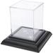 Pioneer Plastics Clear Square Plastic Desktop Aquarium with Base 6.625 W x 6.625 D x 6 H