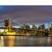 USA-New York The Brooklyn Bridge and New York City skyline Poster Print - Hollice Looney (24 x 18)