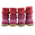 4 Pcs/Sets Winter Autumn Dog Boots for Dogs Non-Slip Waterproof Dog Booties for Outdoor Dog Shoes for Small Medium Dogs