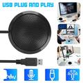 Conference Microphone Portable USB Computer Mic 360Â° Omnidirectional Stereo PC Microphone for Computer/Desktop/Laptop/Tablet Ideal for Conference Meeting Gaming VoIP Calls Skype