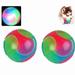 POINTERTECK 2 Pieces Spiny Light up Ball Multi-Color Flash LED Glowing Interactive Ball Elastic Flashing Ball Dog Squeaky Toy Bounce-Activated Toy Pet Light Ball for Dogs and Puppies