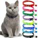 Kitten Collar with Bell 4 Pack Breakaway Cat Collars with Safe Quick Release Buckle Adjustable Soft Pet Collar for Small Medium Kitty Cats