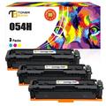 Toner Bank 3-Pack Compatible Toner Replacement for Canon 054H Color imageCLASS LBP622Cdw MF644Cdw MF642Cdw MF640C LBP620 Pritner Ink (Cyan Magenta Yellow WITH CHIP)