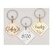 Anavia Stainless Steel Double Sided Diamond Name and Frame Engraved Dog & Cat ID Tag Multi-color S