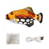 Floppy Fish Cat Toy Dancing Fish for Small Dogs Realistic Cat Kicker Toy Interactive Wiggle Fish Catnip Toy Floppy Fish Animal Toy for Small Dogs Electric Flopping Fish 11