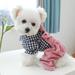 Soft Pet Jumpsuits Clothing Pet Four Legged Overalls Autumn Winter Clothes Plaid Rabbit Teeth Warm Clothes