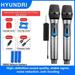 Yilibing Wireless UHF 2 Channels Handheld Mic Rechargeable Microphone for Recording Karaoke Party Home Meeting Church School