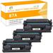 Toner H-Party Toner Cartridge 3-Pack 87A CF287A 87X CF287X Compatible for HP 87A CF287A LaserJet Toner Enterprise M506 M506dn M506n M506x Pro M501n M501dn MFP M527dn M527f Black Printer Ink