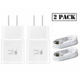 BlackBerry Z10 Adaptive Fast Charger Micro USB 2.0 Charging Kit [2x Wall Charger + 2x Micro USB Cable] Dual voltages for up to 60% Faster Charging! White