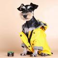 Shulemin Pet Rain Jacket Striped Inside Rainproof Fashion Pet Dogs Hooded Raincoat for Small Medium Large Dogs Yellow 3XL