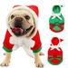 Zhaomeidaxi Pet Christmas Costume Funny Dog Cat Santa Cloak Costume Pet Winter Fleece Super Cute Hoodie Poncho Puppy Hooded Coat Warm Xmas Clothes Party Holiday Pet Apparel for Small Dogs