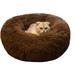 BODISEINT Modern Soft Plush Round Pet Bed for Cats or Small Dogs Mini Medium Sized Dog Cat Bed Self Warming Autumn Winter Indoor Snooze Sleeping Cozy Kitty Teddy Kennel (S(19.7â€�Dx7.9 H Chocolate)