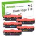 A AZTECH 5-Pack Compatible Toner Cartridge for Canon 118 Work with Imageclass MF726Cdw MF8580Cdw MF8380Cdw MF8350Cdn LBP7660Cdn Printer Ink (2*Black Cyan Magenta Yellow)