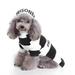 Pet Life CM5BWMD Striped Retro Inmate Prisoner Pet Dog Costume Uniform Black & White - Medium