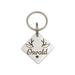 Anavia Stainless Steel Double Sided Diamond Name - Animal Face Engraved Dog & Cat ID Tag Silver M