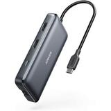 Anker USB C Hub PowerExpand 8-in-1 USB C Adapter with Dual 4K HDMI 100W Power Delivery 1 Gbps Ethernet 2 USB 3.0 Data Ports SD and microSD Card Reader for MacBook Pro XPS and More