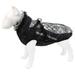 JANDEL Dog Winter Jackets with Harness & Furry Collar Waterproof Reflective Pet Warm Clothes for Hiking Camping with Zipper for Medium Large Dogs