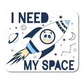 Graphic I Need My Space Slogan Spaceship and Astronaut Panda Cute Cool Mousepad Mouse Pad Mouse Mat 9x10 inch