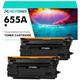 655A Toner Cartridge Compatible for HP CF450 CF450A 655A Work with Color LaserJet Enterprise M652dn M652n M653dn M653dh M653x MFP M681dh M681f Flow MFP M681f M681z(Black 2-Pack)