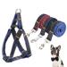 Meidiya Dog Harness and Leash Sets for Small Puppy Medium Large Dogs Pets Heavy Duty Nylon with Denim Design Perfect Accessories for Walking Training Your Dog