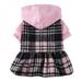 [Brand promotion!]Pets Dogs Coat Dress Puppy Hoodies Dog Winter Clothes For Small Medium Dog Cat Puppy Plaid Skirt Clothing Warm Pet Apparel