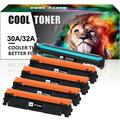 32A CF232A | 30A CF230A Compatible for HP CF230A 30A Toner Cartridge Use With CF232A 32A Drum Unit HP LaserJet Pro M203 M227 M206 M230 ( 4 x CF230A Toner + 1 x CF232A Drum Unit )