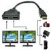HDMI Splitter Adapter HDMI Male to 2 HDMI Female Splitter Cable for HDTV LCD Monitor and Projectors 1080P Dual HDMI Adapter 1 to 2 Way (11.8inch Black)