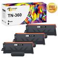 Toner Bank 3-Pack Compatible Toner Cartridge for Brother TN-360 HL-2140 2150N 2170 2170W DCP-7030 7045N MFC-7320 7345DN 7440N 7450 7840W Printer (Black)