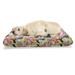 Tropical Pet Bed Toucan Parrots and Pink Flamingos on an Background with Color Splashes Chew Resistant Pad for Dogs and Cats Cushion with Removable Cover 24 x 39 Multicolor by Ambesonne