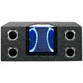 Seismic Audio - SA-PGCE10LED - Dual 10 Inch 1000 Watt Car Audio Subwoofer Box with LED Lights & Plexiglass Window