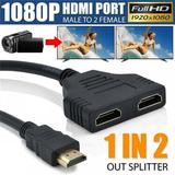 HDMI Splitter Adapter Cable - HDMI Splitter 1 in 2 Out HDMI Male to Dual HDMI Female 1 to 2 Way for HDMI HD LED LCD TV Support Two The Same TVs at The Same Time