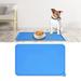 Blue Dog Food Mat Small 18.5 x 11.5 Pet Bowl Mat for Food and Water Non-Slip Silicone Dog Cat Placemats for Small Pet Waterproof Dog Feeding Mat