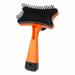 YUEHAO Pet Supplies Pet Dogs Cats Hair Removal Brush One Button Control Pet Automatic Comb Orange