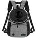 PetAmi Dog Front Carrier Backpack Adjustable Dog Pet Cat Chest Carrier Backpack Ventilated Dog Carrier for Hiking Camping Travel Small Medium Dog Puppy Large Cat Carrying Bag Max 10 lbs Gray