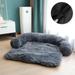 Washable Sofa Dog Bed â€“ Pet Furniture Protector Neck Bolster Large Blanket Winter Warm Plush Cat Bed Mat Comfy Plush Couch Dog Bed