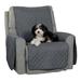 FurHaven Pet Products Reversible Recliner Furniture Protector - Polka Paw Print Gray